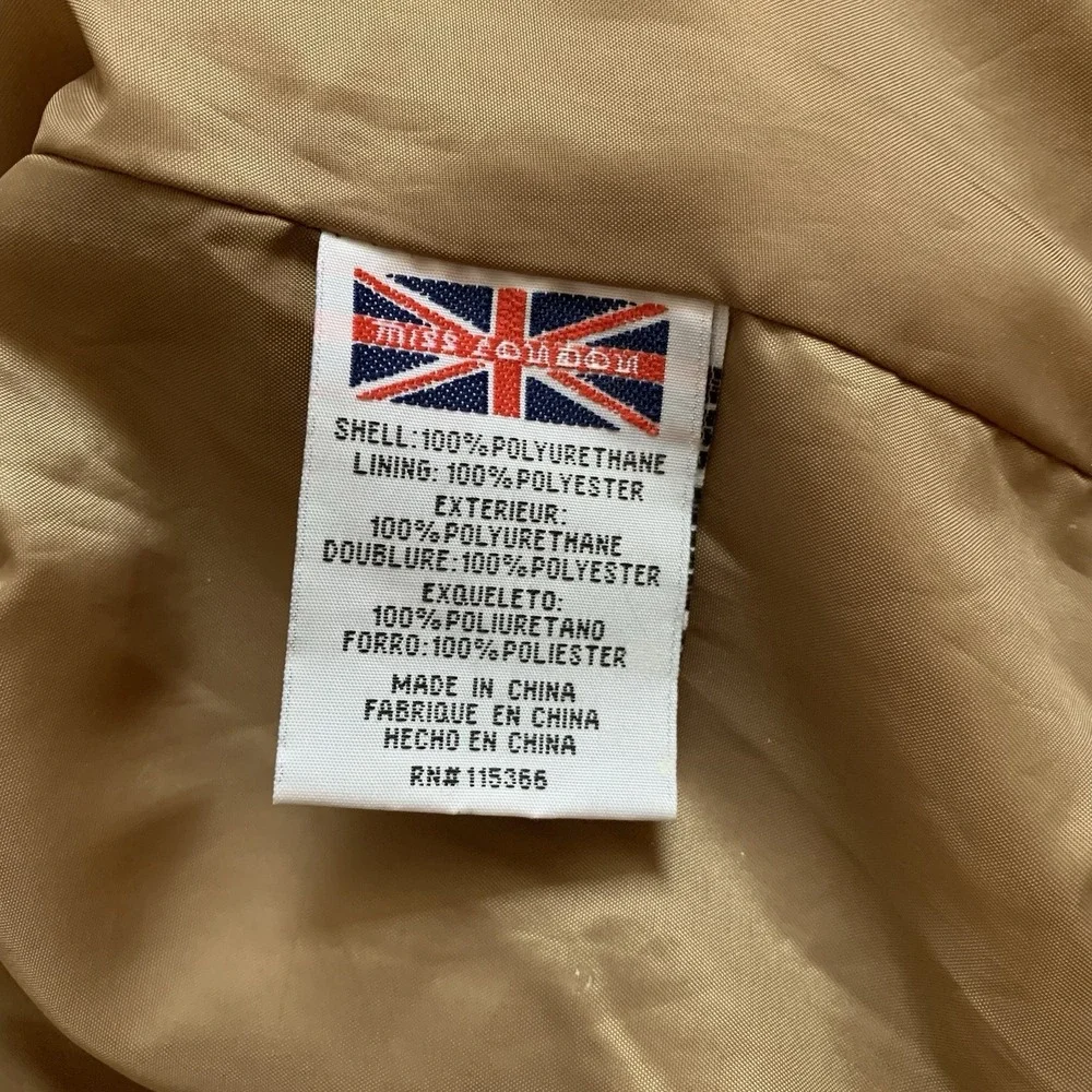 Women's Miss London Faux Leather Moto Zip Biker Bomber JACKET SZ-2X (light brown
